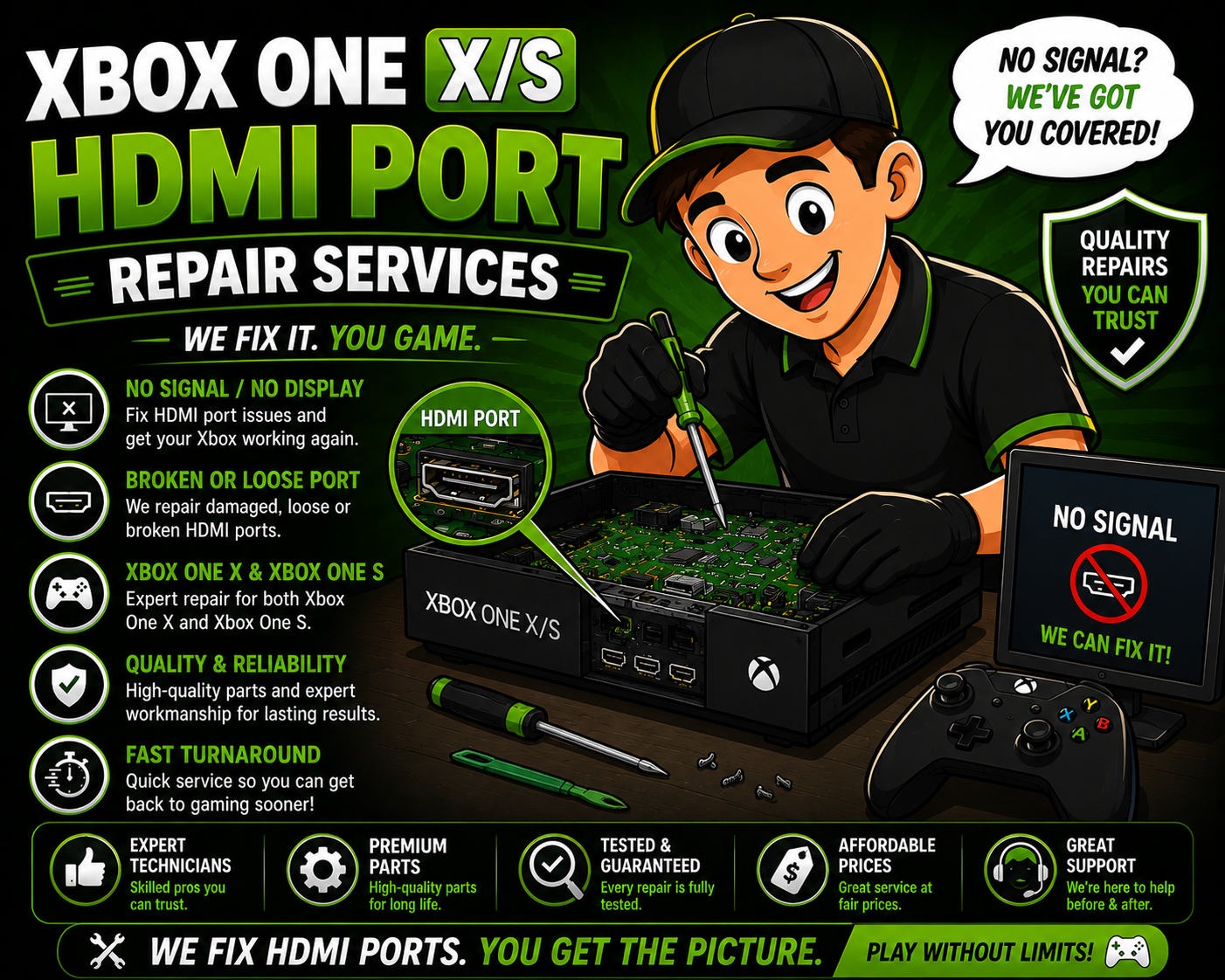XBOX ONE X/S HDMI PORT REPAIR